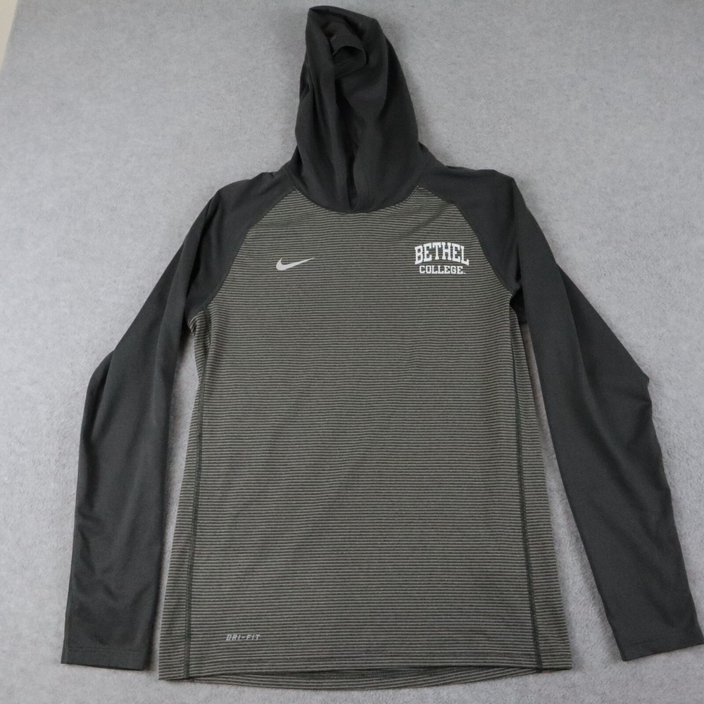 Nike Hoodie Mens Small Dri-Fit Activewear Pullover Long Sleeve Bethel College